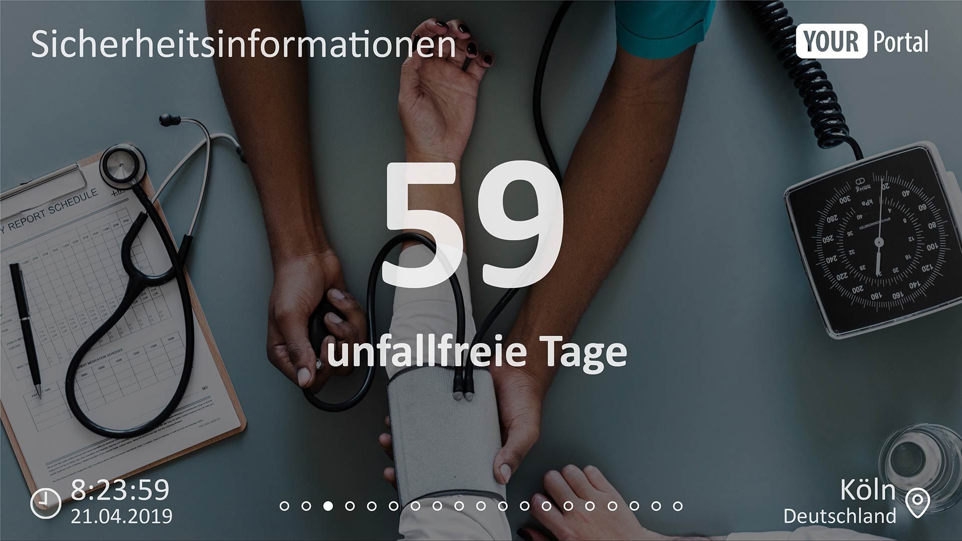 Enterprise TV Display unfallfreie Tage