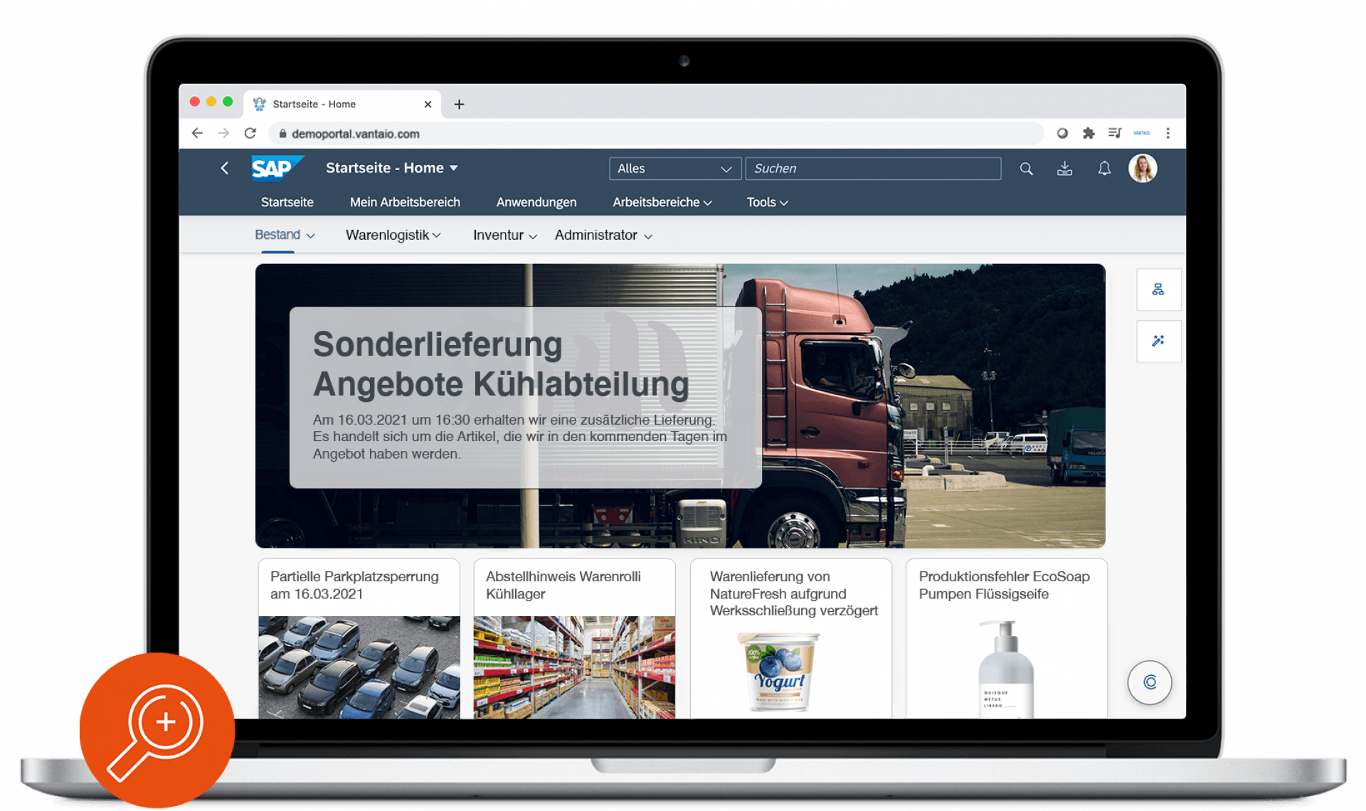 SAP Retail News Cockpit Work Zone