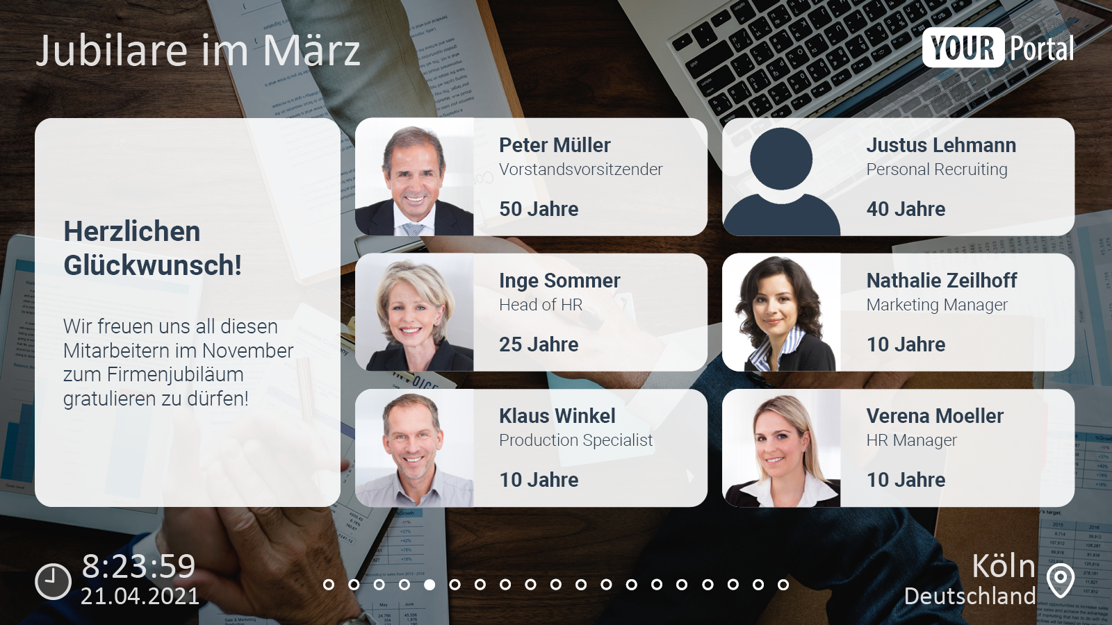 Enterprise TV Display Firmenjubiläum