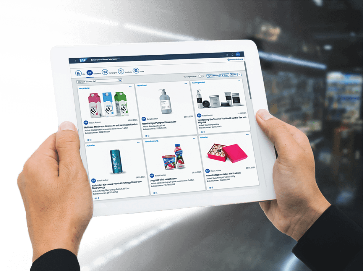 SAP Retail News Cockpit Supermarkt